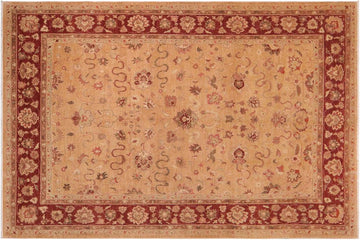 handmade Traditional Kafkaz Chobi Ziegler Gold Red Hand Knotted RECTANGLE 100% WOOL area rug 10 x 15